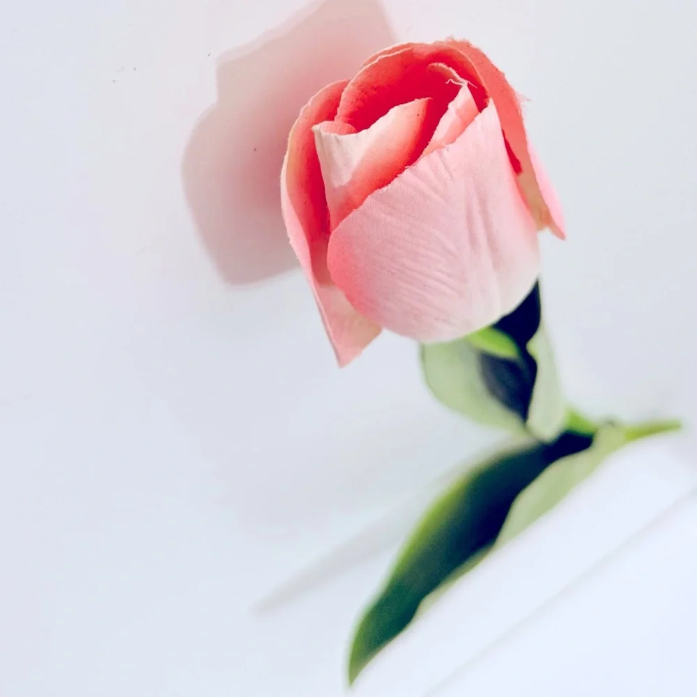 SHABBY CHIC Spring Easter Pink Tulip Floral Arrangement Faux Flower LIFELIKE